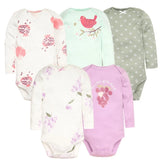 Newborn  Long Sleeve Bodysuits 3-5 PCS