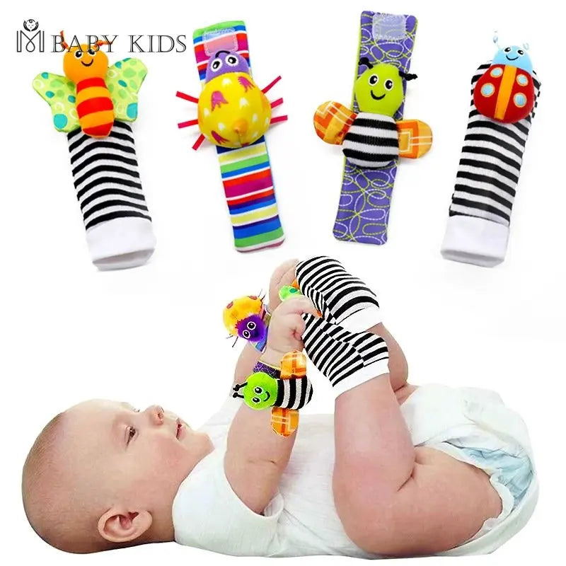 0-12M Stuffed Animal Wrist Rattle