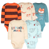 Newborn  Long Sleeve Bodysuits 3-5 PCS