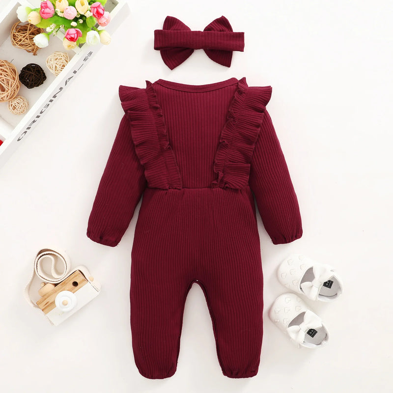 Newborn Bodysuit with Headband 0-18 Months