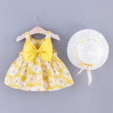 0-3 Years Old  Floral Print Sweet Princess Dress with Bow