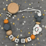 Custom Name Baby Pacifier Clips Chain