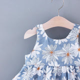 0-3 Years Old  Floral Print Sweet Princess Dress with Bow