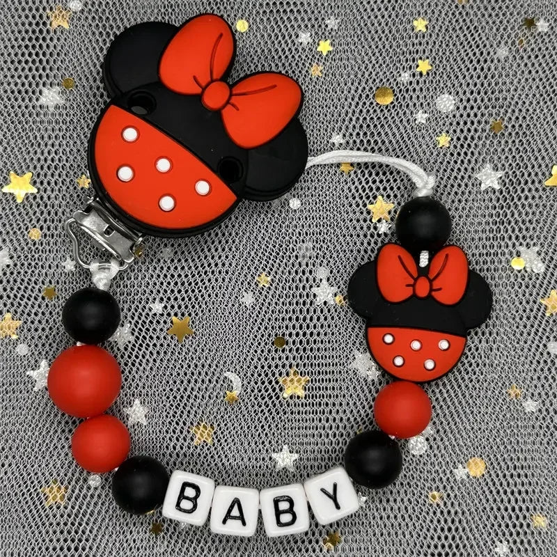 Custom Name Baby Pacifier Clips Chain