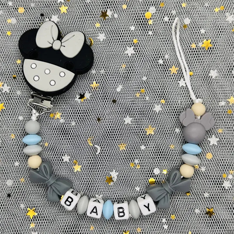 Custom Name Baby Pacifier Clips Chain