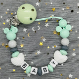 Custom Name Baby Pacifier Clips Chain