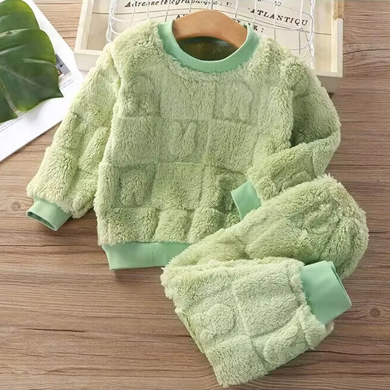 Flange Pajamas Suits 1-6 Years Old