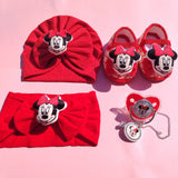 Disney Minnie Baby pacifier Hat & Headband & Shoe Cover