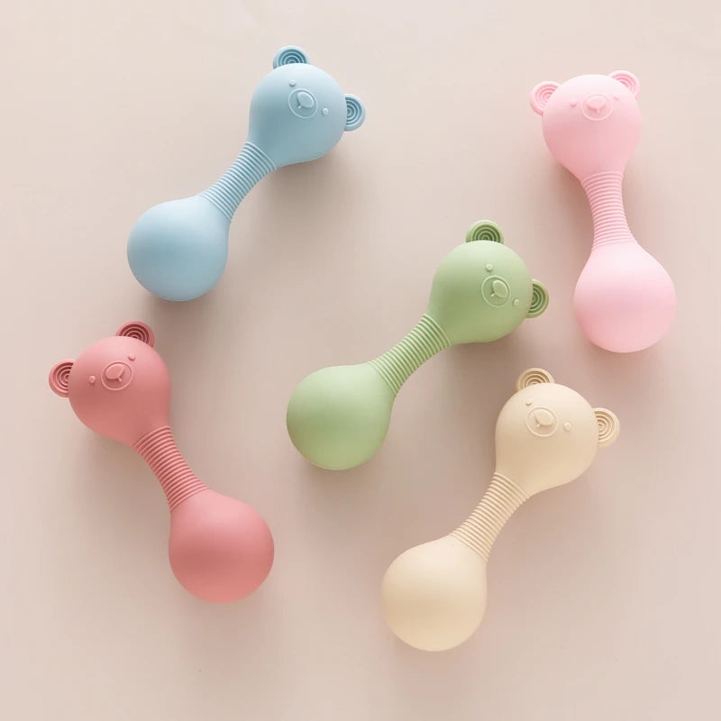 0-12 Months Rattle Silicone Teether Toys