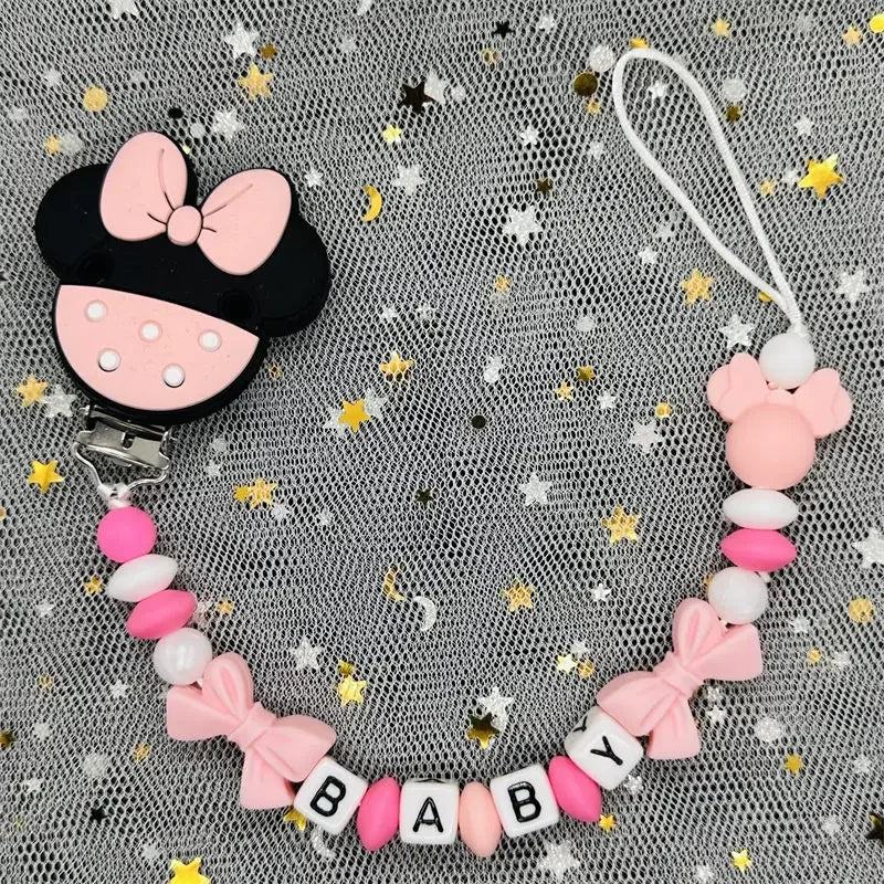 Custom Name Baby Pacifier Clips Chain