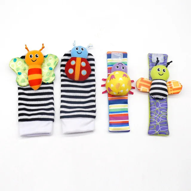 0-12M Stuffed Animal Wrist Rattle