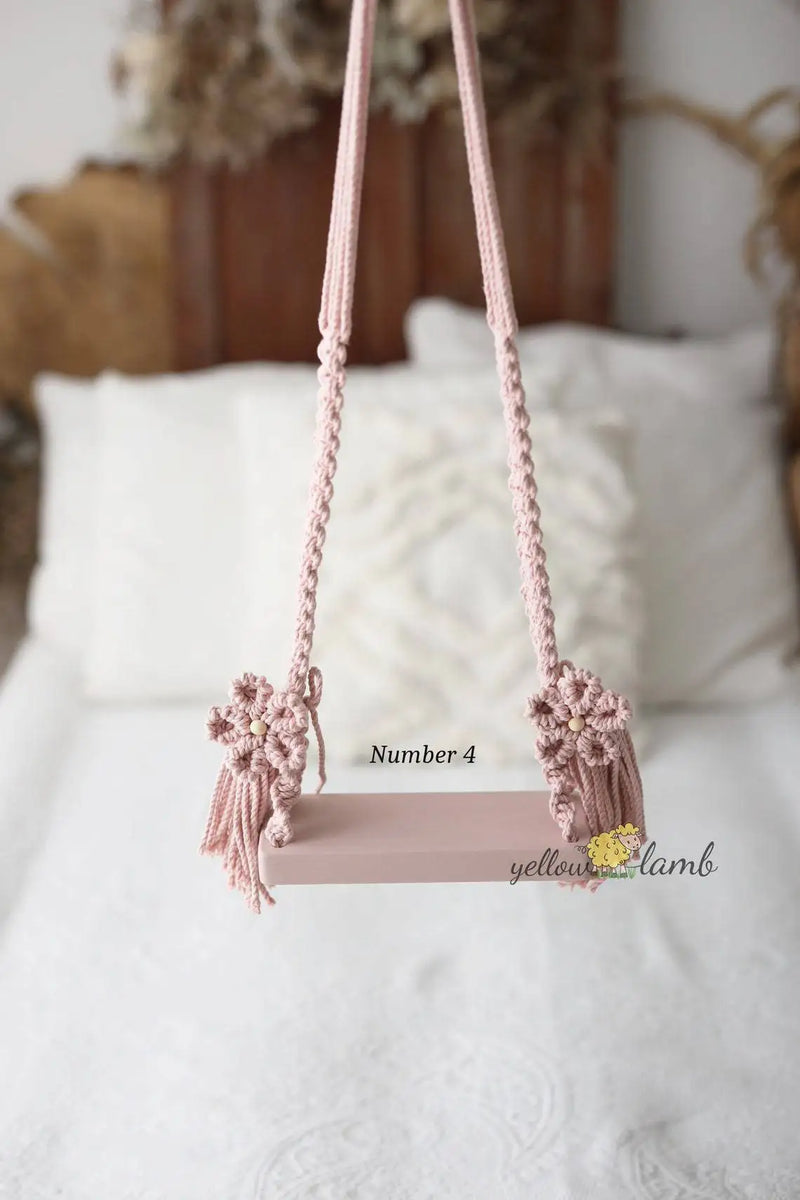 Newborn Photography Prop Wooden Swing