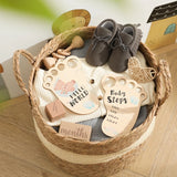 Baby Footprint Wooden Milestone Card