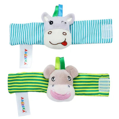 0-12M Stuffed Animal Wrist Rattle