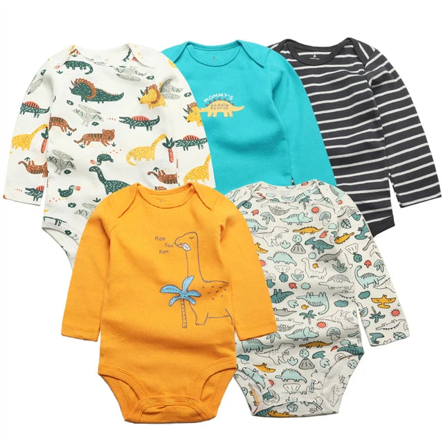 Newborn  Long Sleeve Bodysuits 3-5 PCS