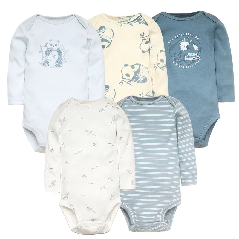 Newborn  Long Sleeve Bodysuits 3-5 PCS