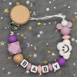 Custom Name Baby Pacifier Clips Chain