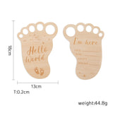 Baby Wooden Balloon age milestone Cards - 2Pcs