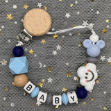 Custom Name Baby Pacifier Clips Chain