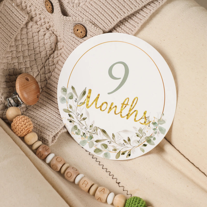 Baby  Monthly Milestone Memorial Cards