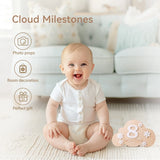 Baby Wooden Balloon age milestone Cards - 2Pcs