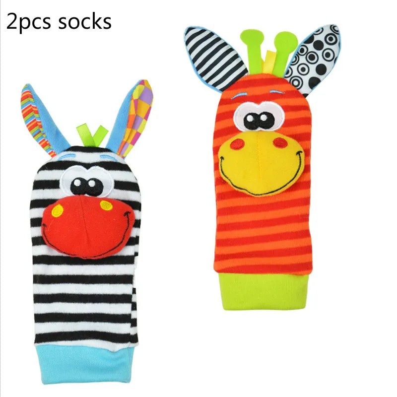 0-12M Stuffed Animal Wrist Rattle