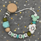 Custom Name Baby Pacifier Clips Chain