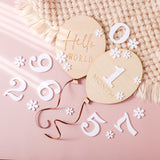 Baby Wooden Balloon age milestone Cards - 2Pcs