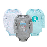 Kavkas 3 PCS Long Sleeve Jumpsuit 0-12 Months