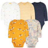 Newborn  Long Sleeve Bodysuits 3-5 PCS