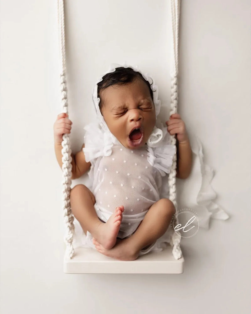 Newborn Photography Prop Wooden Swing