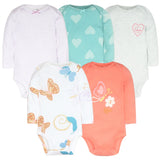 Newborn  Long Sleeve Bodysuits 3-5 PCS