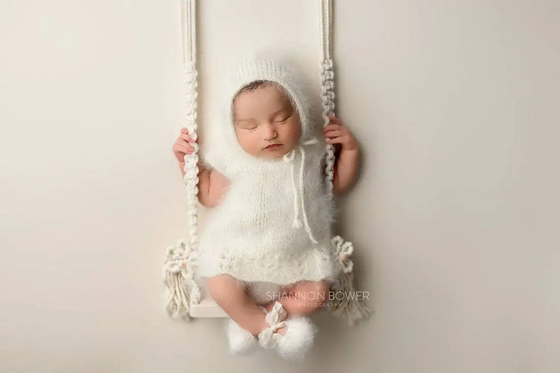 Newborn Photography Prop Wooden Swing