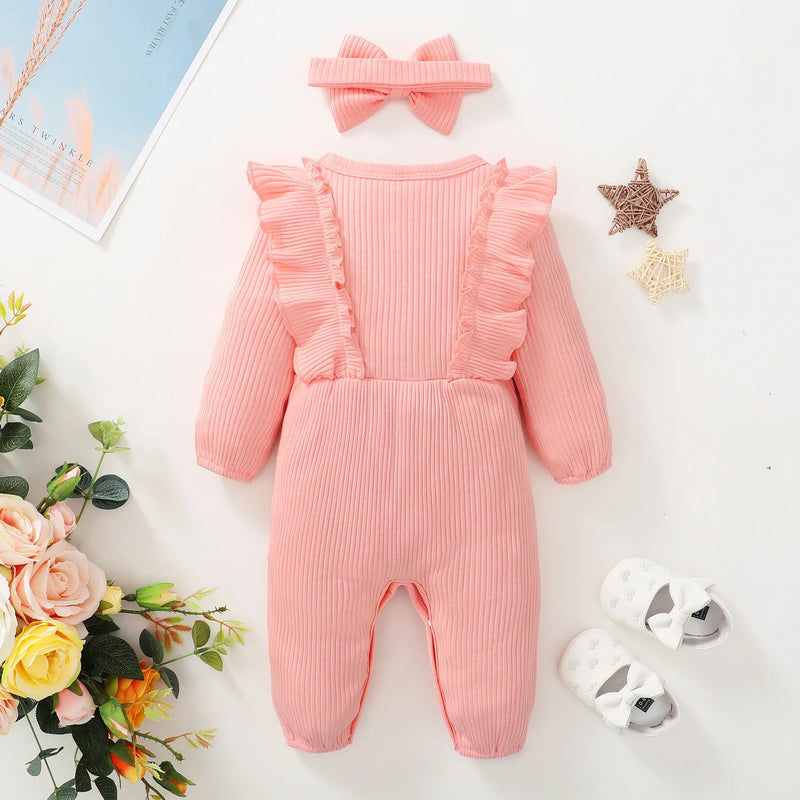 Newborn Bodysuit with Headband 0-18 Months