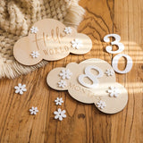 Baby Wooden Balloon age milestone Cards - 2Pcs