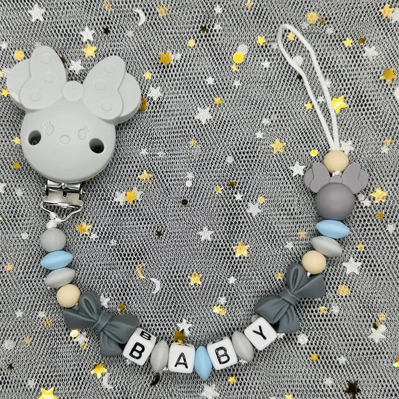 Custom Name Baby Pacifier Clips Chain