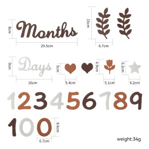 Baby  Monthly Milestone Memorial Cards