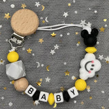 Custom Name Baby Pacifier Clips Chain