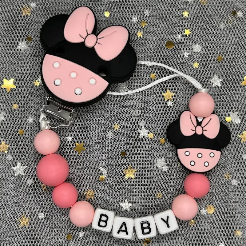 Custom Name Baby Pacifier Clips Chain