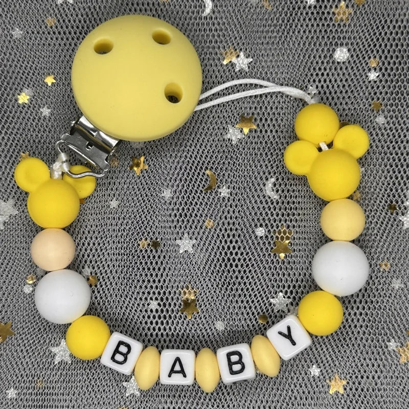 Custom Name Baby Pacifier Clips Chain