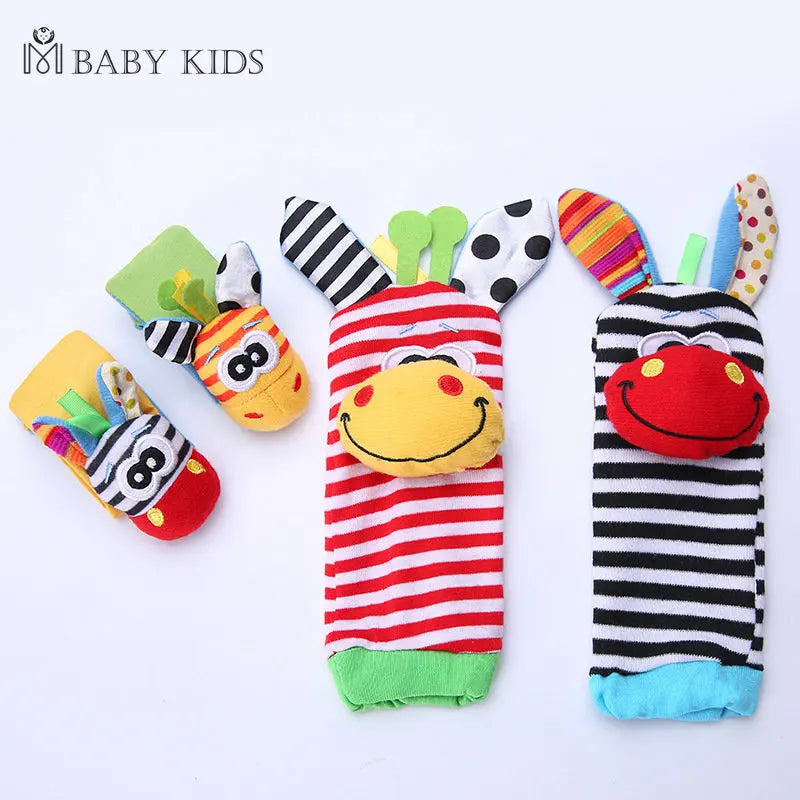 0-12M Stuffed Animal Wrist Rattle