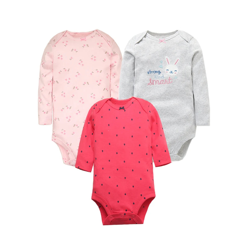 Newborn  Long Sleeve Bodysuits 3-5 PCS