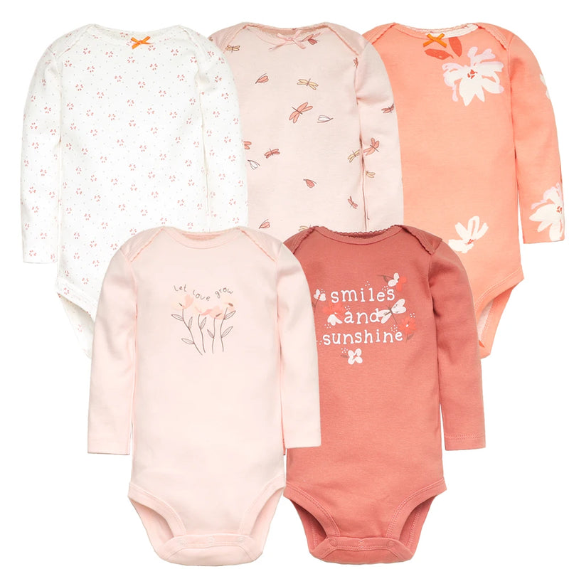 Newborn  Long Sleeve Bodysuits 3-5 PCS